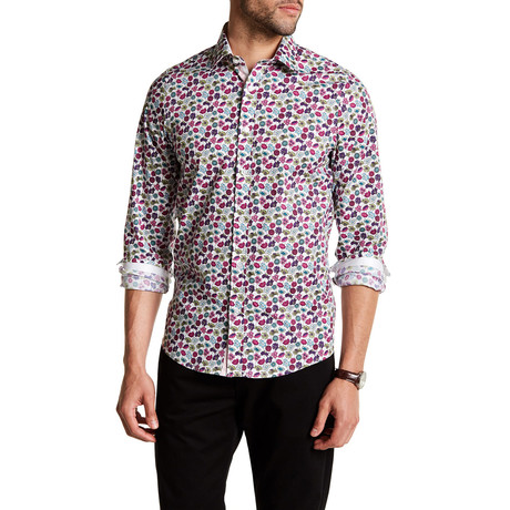 Flower Chain Button-Up Shirt // Multicolored (S)