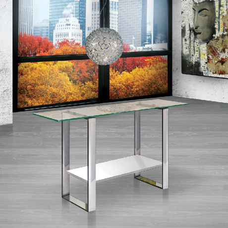 Clarity // Console Table // High Gloss White