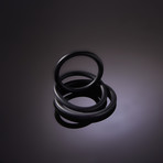 3 C-Ring Set Thin + Mood Water Based Glide 4oz // Black