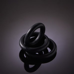 3 C-Ring Set Thick + Mood Water Based Glide 4oz // Black