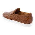 Buzz Hand Woven Leather Slip On // Cognac (US: 10)