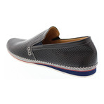 Merz Perforated Leather Slip On // Navy (US: 11.5)
