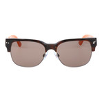 Heavy Horn-rimmed Square Sunglasses // Tortoise + Orange