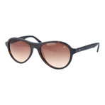 Curved Brow Triangular Sunglasses // Deep Brown Tortoise