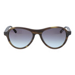 Curved Brow Triangular Sunglasses // Brown Tortoise