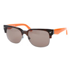 Heavy Horn-rimmed Square Sunglasses // Tortoise + Orange