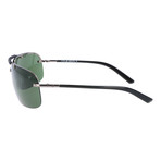 Embellished Bar Square Shield Sunglasses // Gunmetal