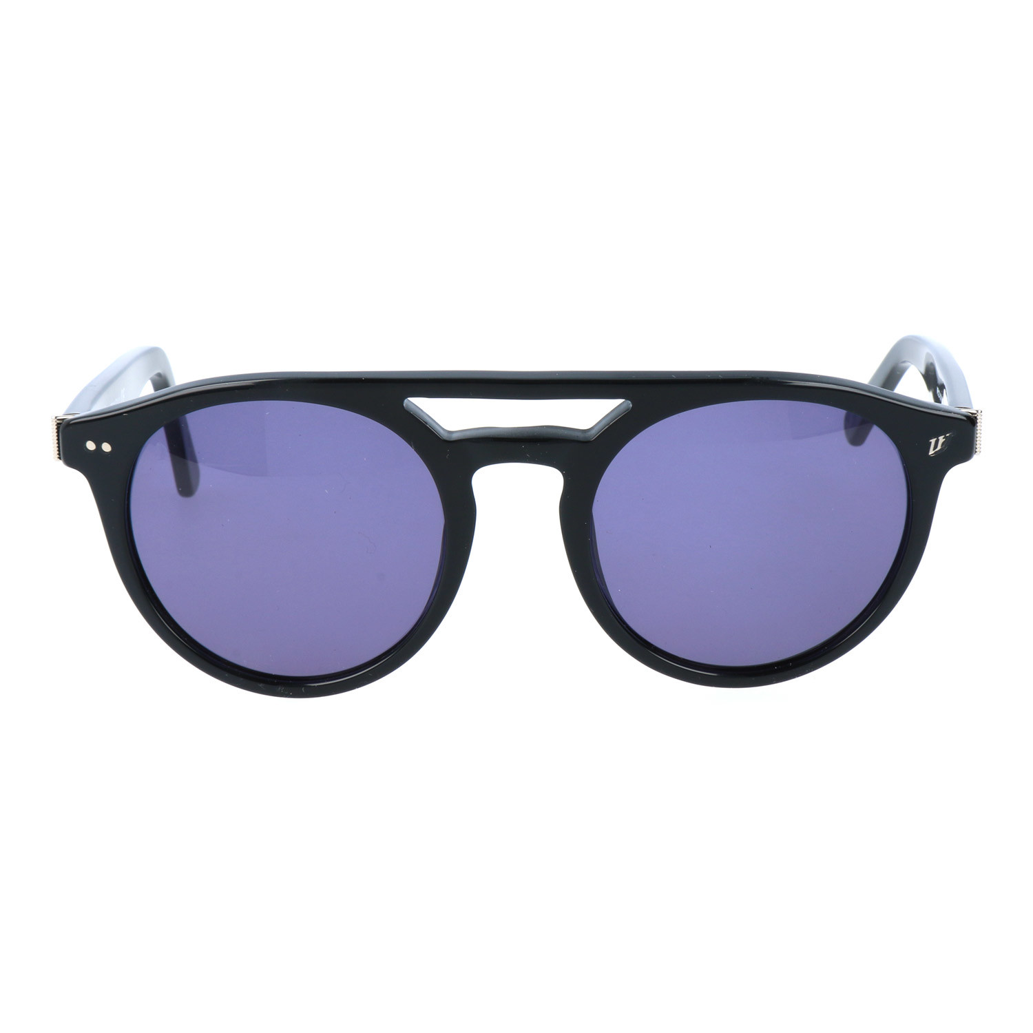 Double Bar Rounded Sunglasses // Black - Web Eyewear - Touch of Modern