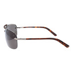 Embellished Bar Square Shield Sunglasses // Silver