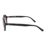 Curved Brow Triangular Sunglasses // Deep Brown Tortoise