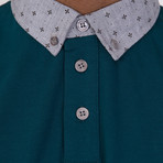 Chambray Collar Pocket Polo // Deep Leaf (S)