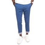 Harrison Contrast Cuff Chino // Steel Blue (34WX32L)