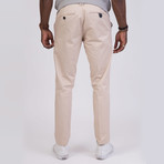 Grant Panel Stripe Chino // Oatmeal (36WX32L)