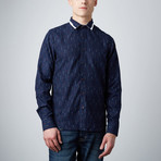 Meteor Shower Button-Up Dress Shirt // Navy (3XL)