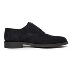 Suede Wing Tip Oxford // Navy (Euro: 45)
