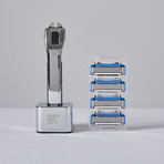 Manual Razor + Stand Shave Set // Chrome