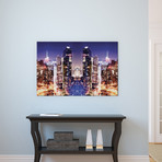 New York Reflection Series // Skyline at Night (18"W x 26"H x 0.75"D)