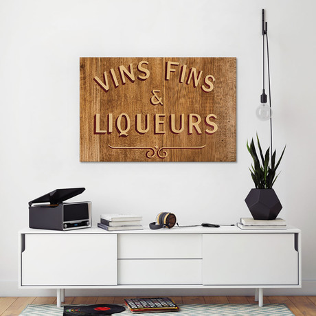 Vins Fins & Liqueurs (26"W x 18"H x 0.75"D)