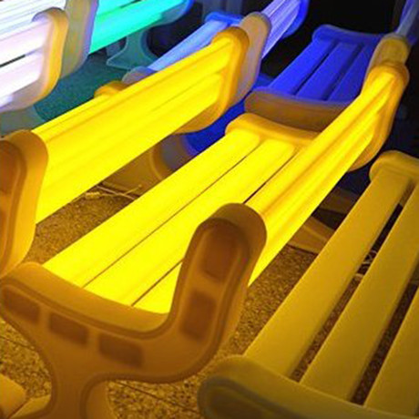 Led Lightup Garden Bench (Yellow)