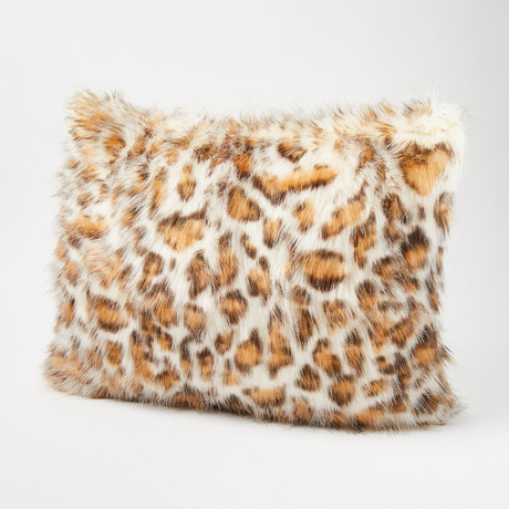 Leopard Pillow // Pearl (18"L x 18"W)