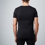 Deep V-Neck Shirt // Black // Pack of 2 (XL)