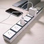 Socet Stacking Surge Protector // 6 US AC Outlets