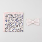 Multi Paisley Silk Boxed Bow Tie + Pocket Square Set // Pink