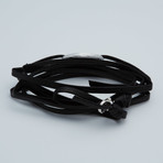 Story Coin Leather Wrap // Black (Black)