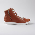 Nelson Side-Zip Lace-Up Sneaker // Brown (US: 12)