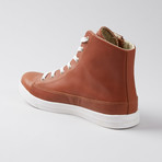 Nelson Side-Zip Lace-Up Sneaker // Brown (US: 12)