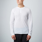 Neighborhood Long-Sleeve Henley // White Multi (M)