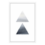 Grey Shades // Framed Painting Print (12"W x 18"H x 1.5"D)