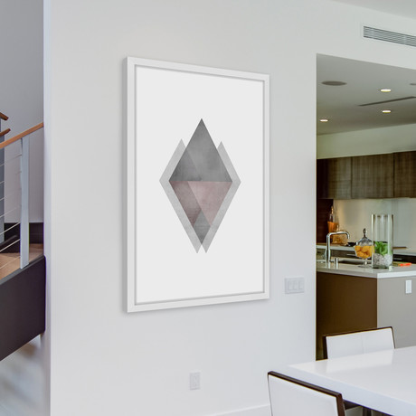 Unified Diamond // Framed Painting Print (12"W x 18"H x 1.5"D)