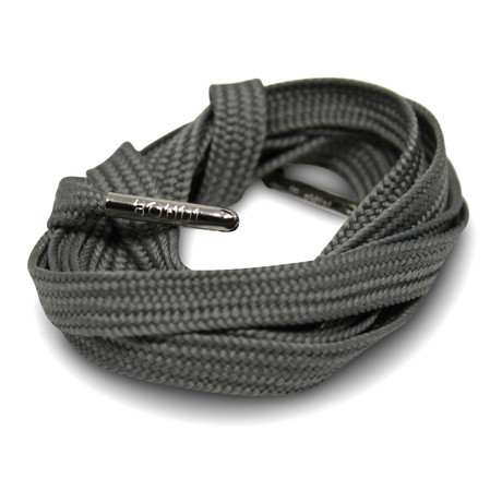 Sneaker Laces // Emu Grey (Silver Tips)