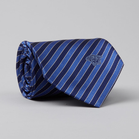 Klimt Silk Tie // Blue Stripes