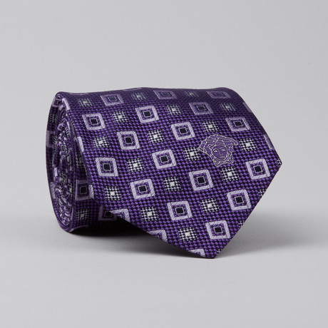 Bakst Silk Tie // Purple Squares