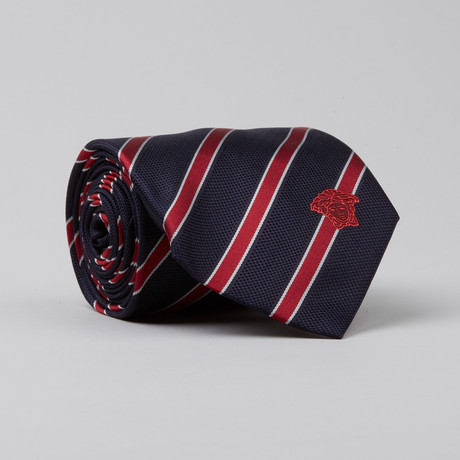 Baudelaire Silk Tie // Red Stripes
