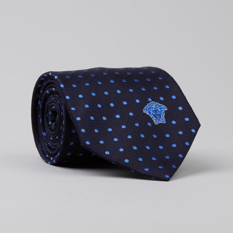 Coppée Silk Tie // Blue Polkadots