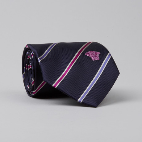 Debussy Silk Tie // Navy Stripes