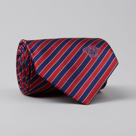 Gorokhova Silk Tie // Red + Blue Stripes