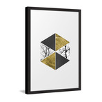 Naturally Geometric // Framed Painting Print (12"W x 18"H x 1.5"D)