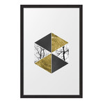 Naturally Geometric // Framed Painting Print (12"W x 18"H x 1.5"D)