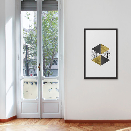 Naturally Geometric // Framed Painting Print (12"W x 18"H x 1.5"D)