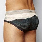 Ocean Brief // Blue + Grey (M)