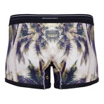 Shady Palms Boxer Brief // Green + Black (XL)