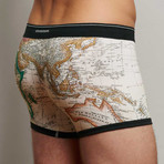 World Map Boxer Brief // Cream (XL)