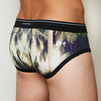 Shady Palms Brief // Green + Black (S)