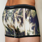 Shady Palms Boxer Brief // Green + Black (XL)