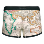 World Map Boxer Brief // Cream (XL)