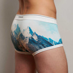 Snowy Peaks Trunk // Blue + White (XL)